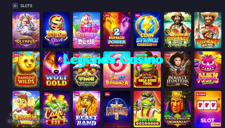 Legends Casino casino presented on mobile device in Pakistan with slots and live games